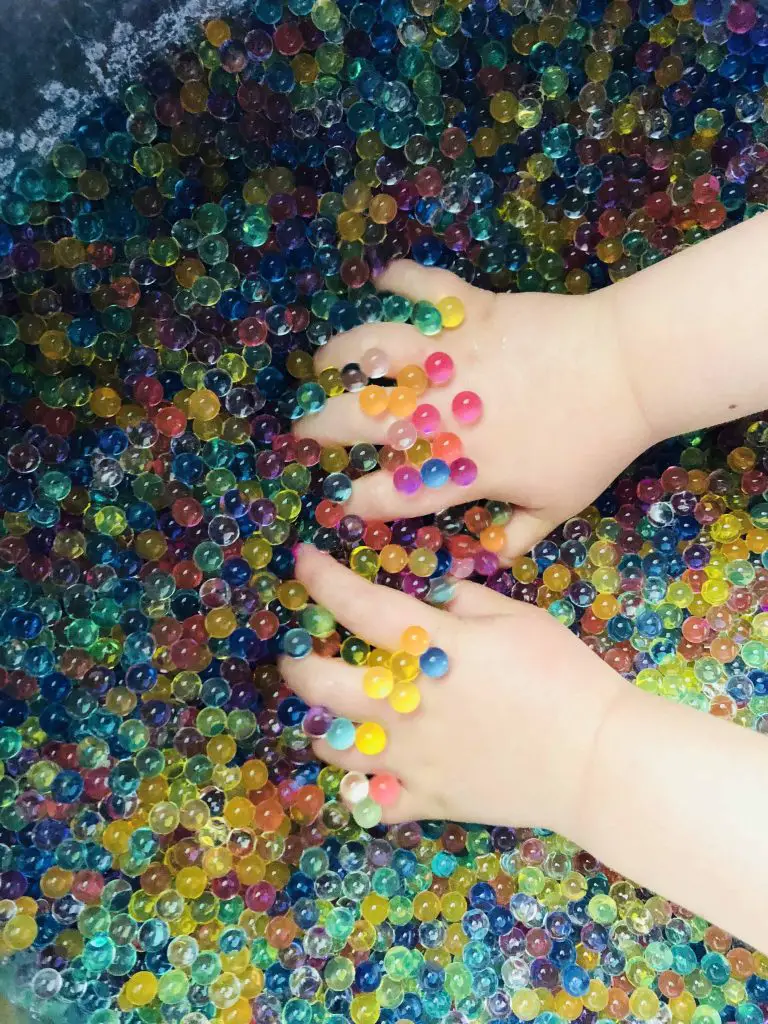 Hands in Water Beads