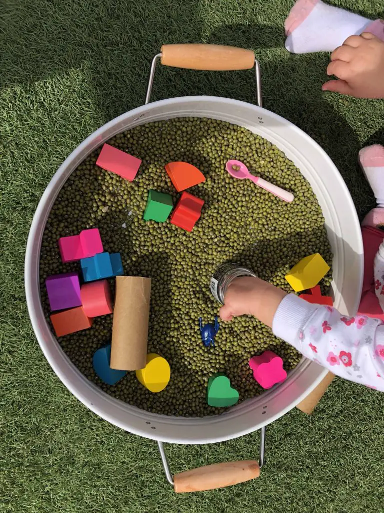 Mung Bean Sensory Play