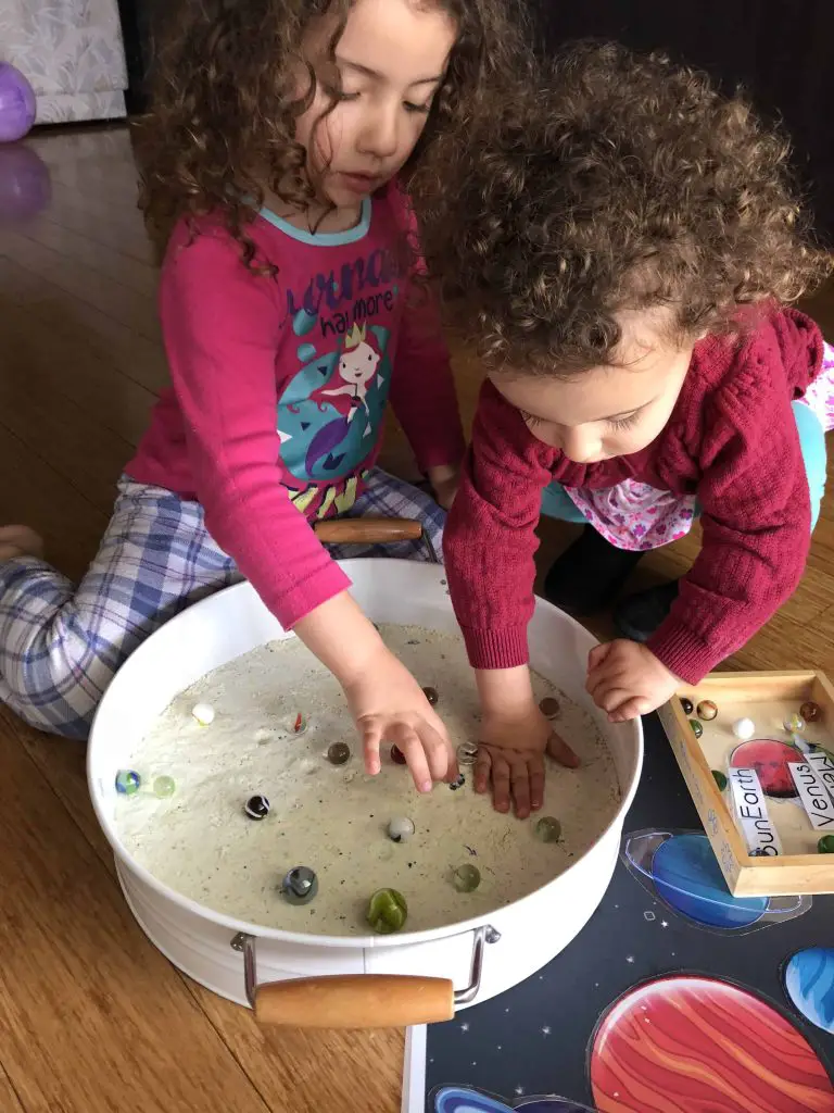 Moon dust sensory play toddlers