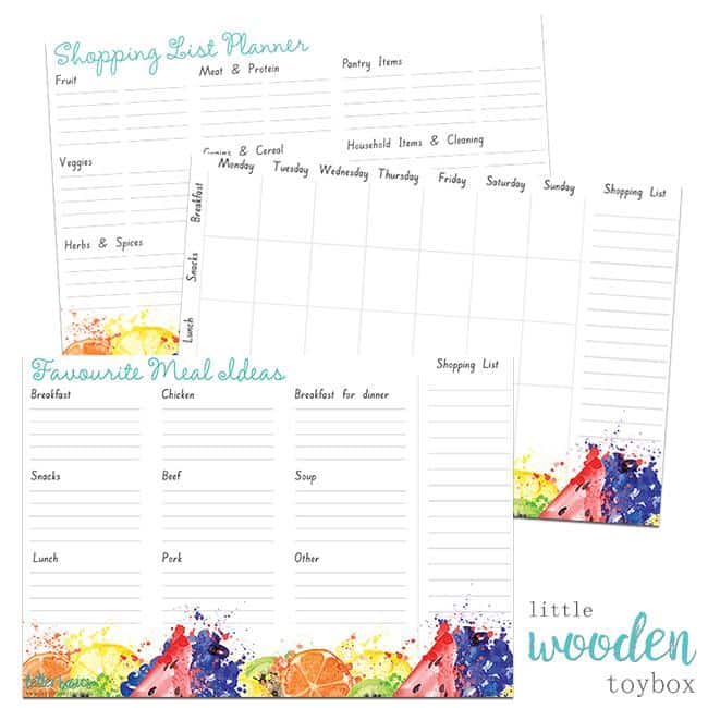 Letter Basics Meal Planners