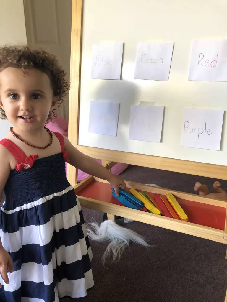Colour Matching Popstick Posting Toddler Fun Activity