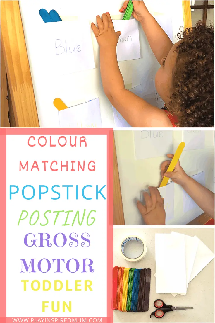 Colour Matching Popstick Posting Toddler Fun
