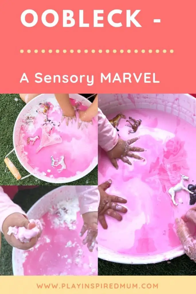 Homemade Oobleck for sensory play