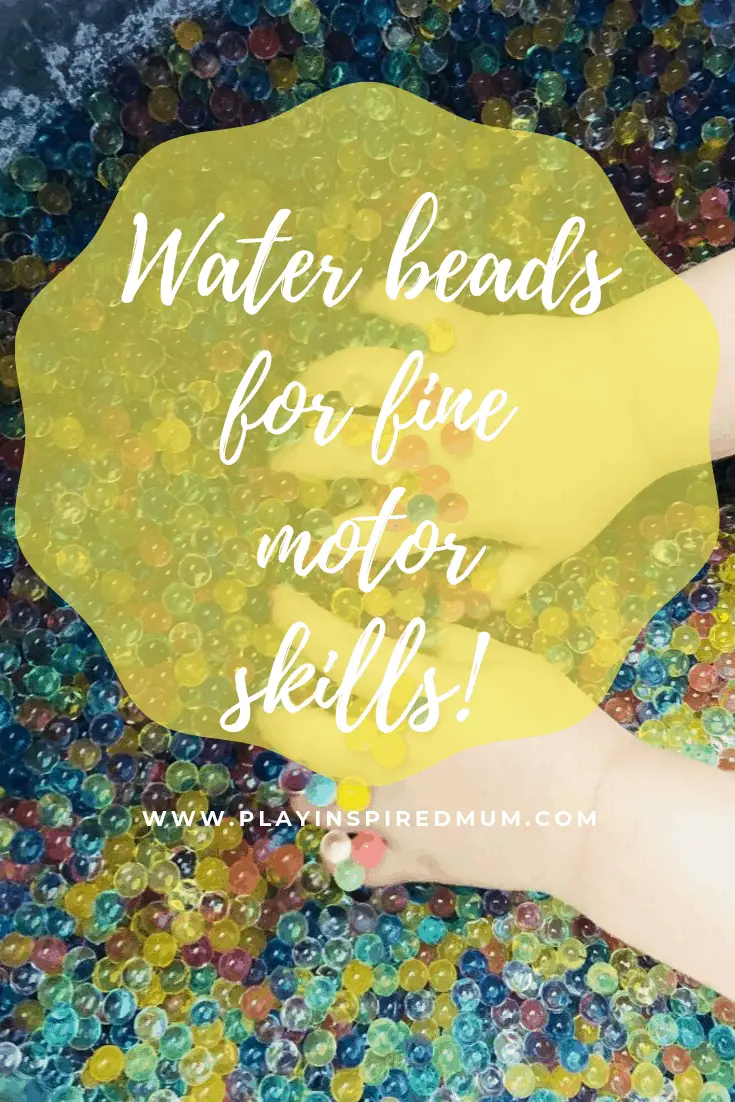 Water beads for fine motor skills