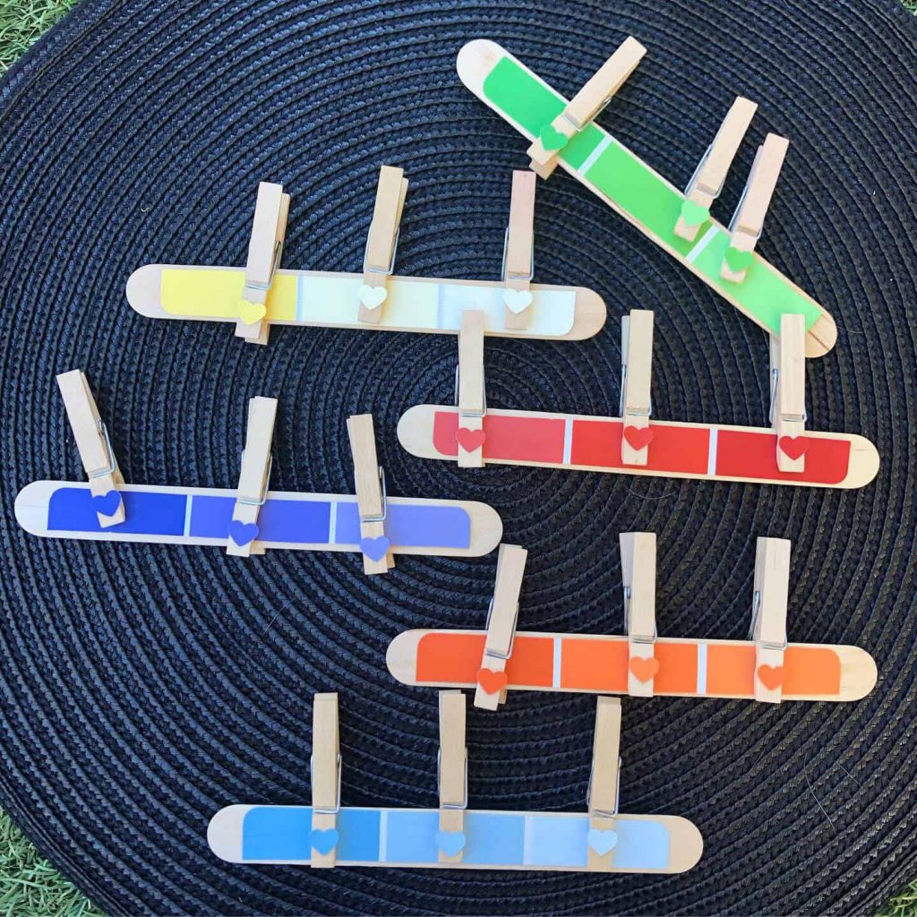 Colour matching activity preschoolers