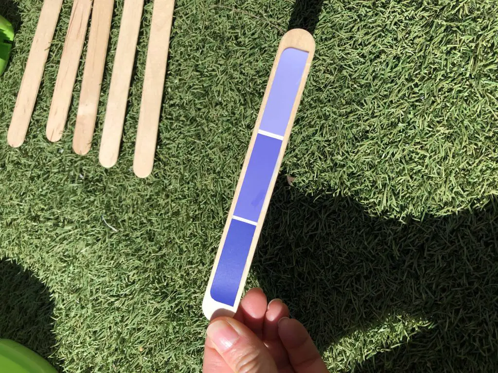 Colour matching craft sticks and peg