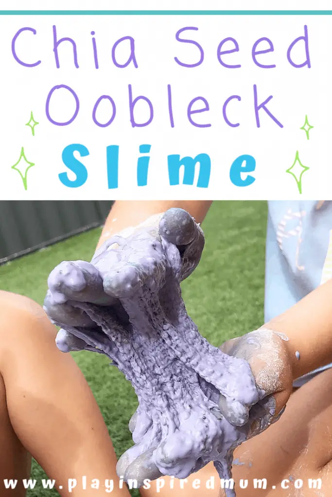 chia seed oobleck slime pinterest