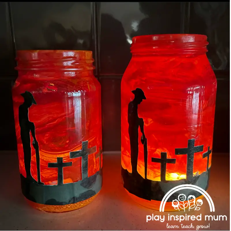 Anzac Day Jar Lantern