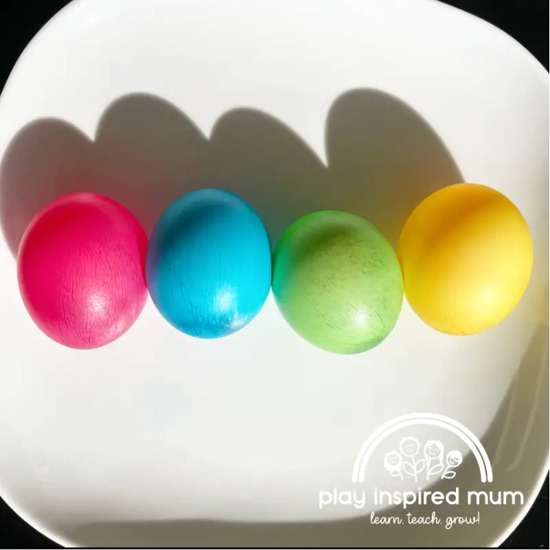 Rainbow rubber egg