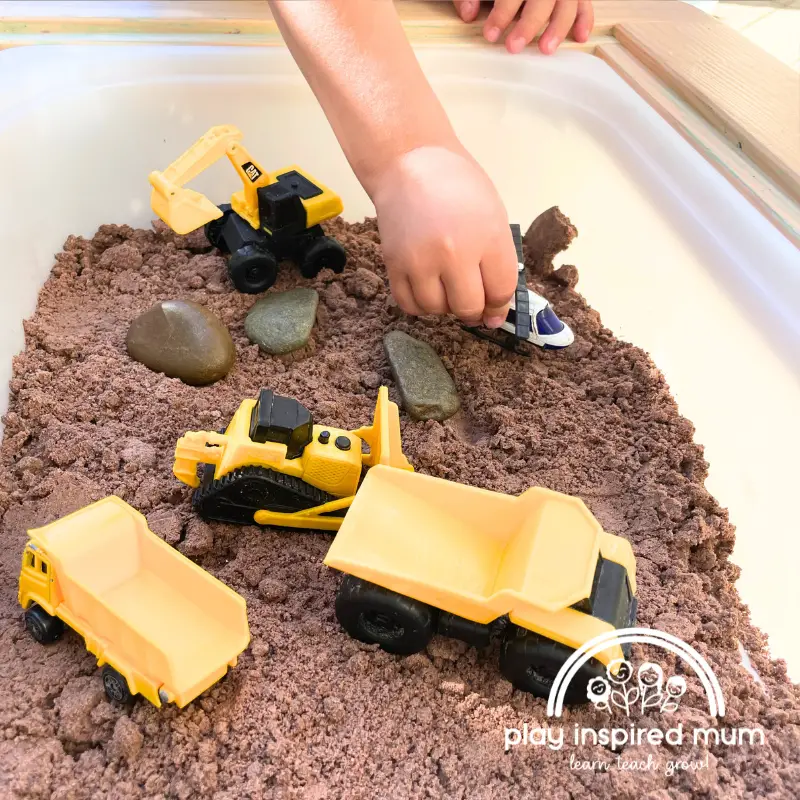 Taste safe dirt construction trucks