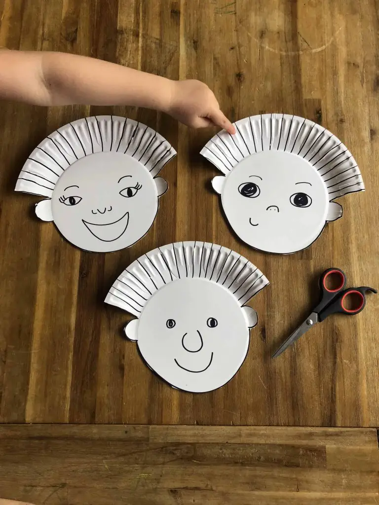 Paper Plate Hair Cut Craft