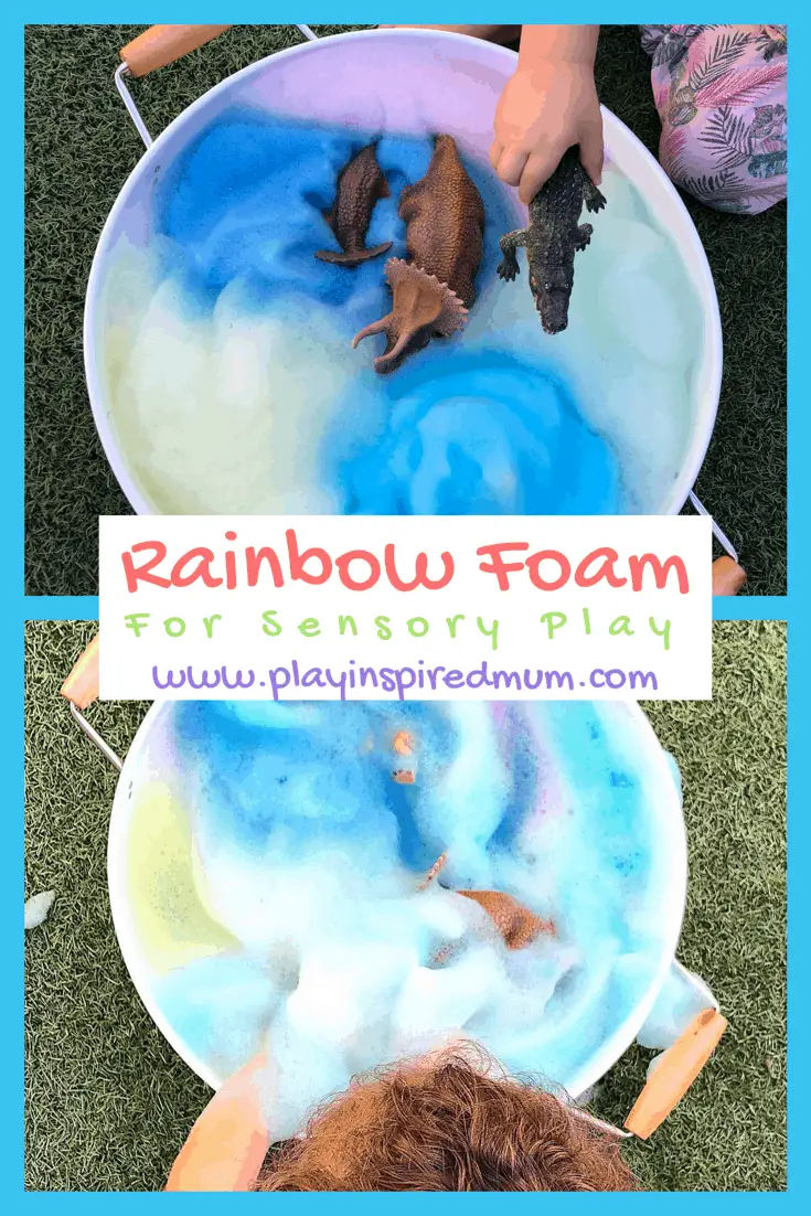 Rainbow Soap Foam Recipe Pin