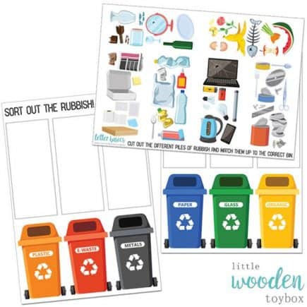 Printable Recycling Sorting Activity Recycle With Kids - Play Inspired Mum