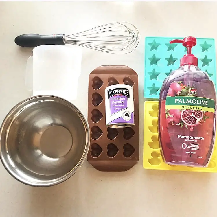 Things you need to make soap jellies