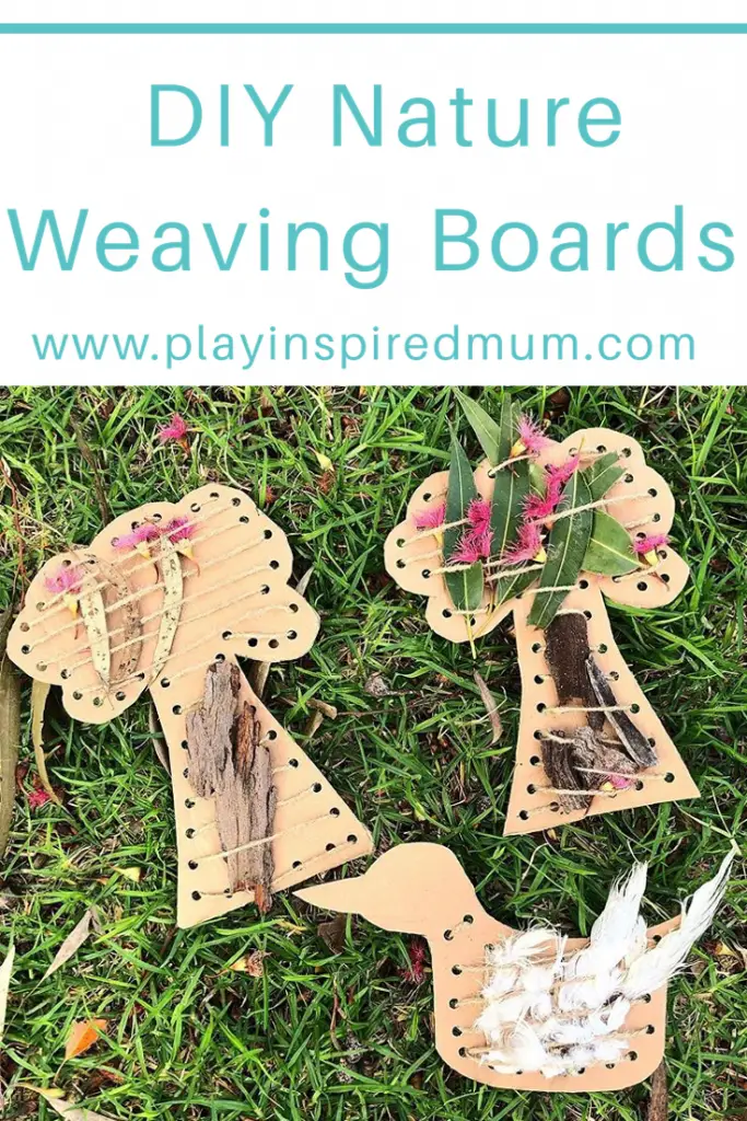 DIY Nature Weaving Board Pin