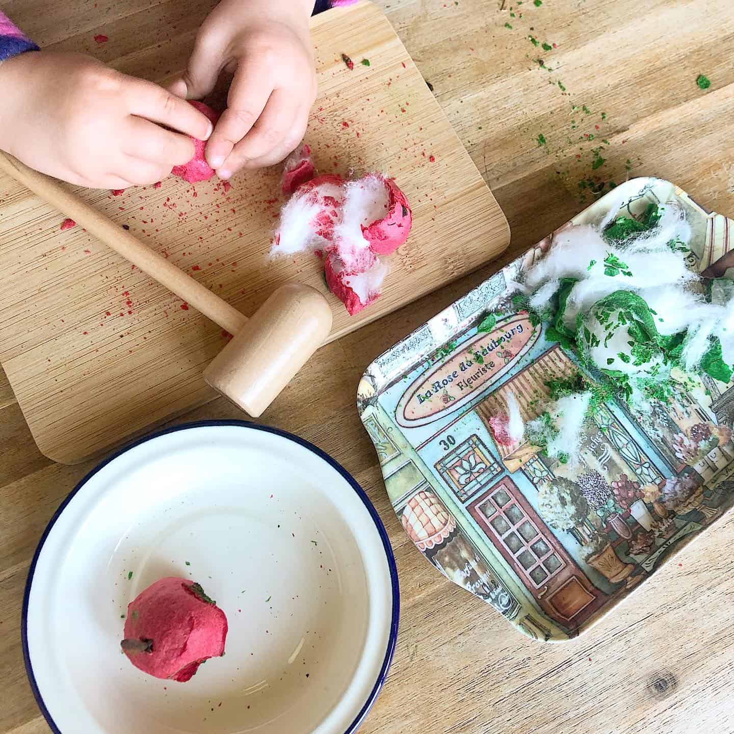 Crunchy Cotton ball apples