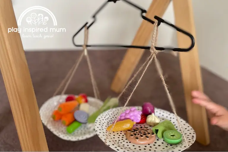 Homemade Balance Scale DIY Toddlers Preschoolers