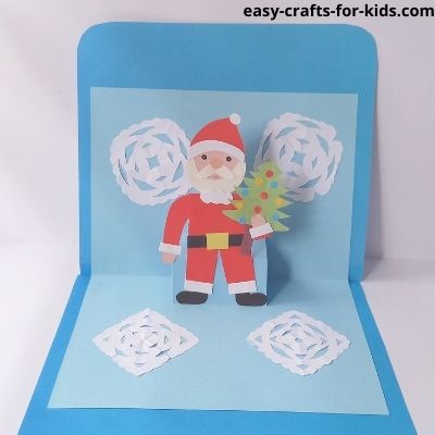 easy santa pop up card