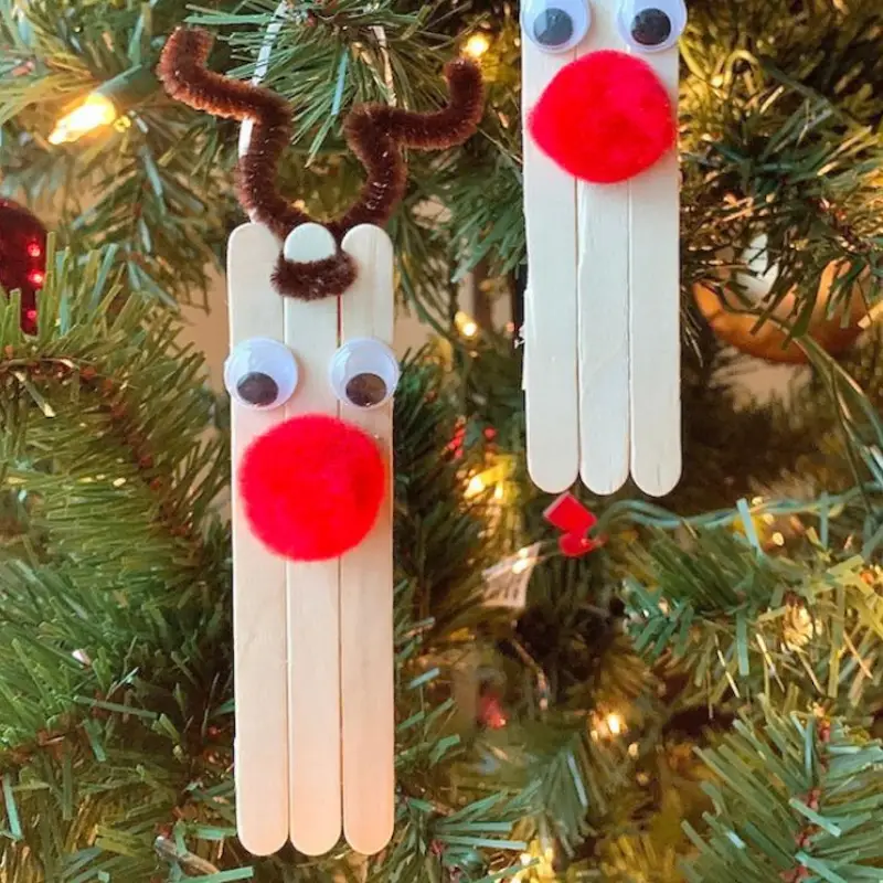 DIY Popstick reindeer