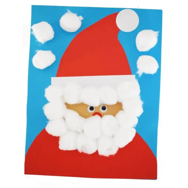 Cotton ball Santa
