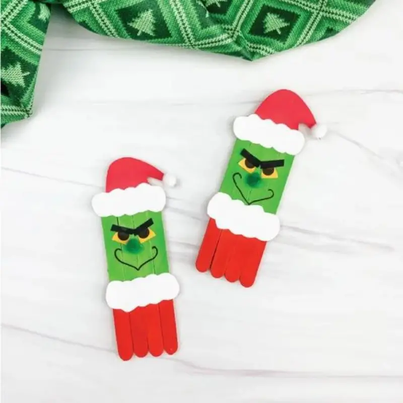 Grinch Popsicle Stick