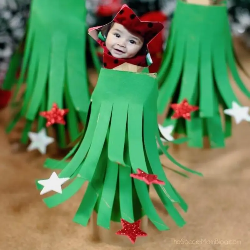 Cardboard tube Christmas tree