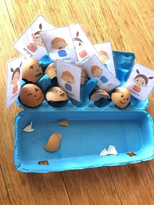 Egg motions emotions flash cards