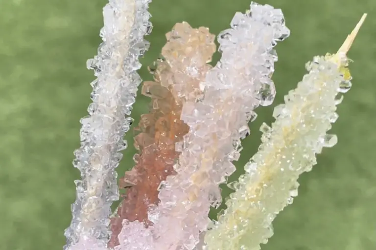 How to make sugar crystals rock candy