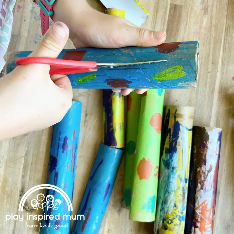 DIY Cardboard Tube Ball Run - Play Inspired Mum