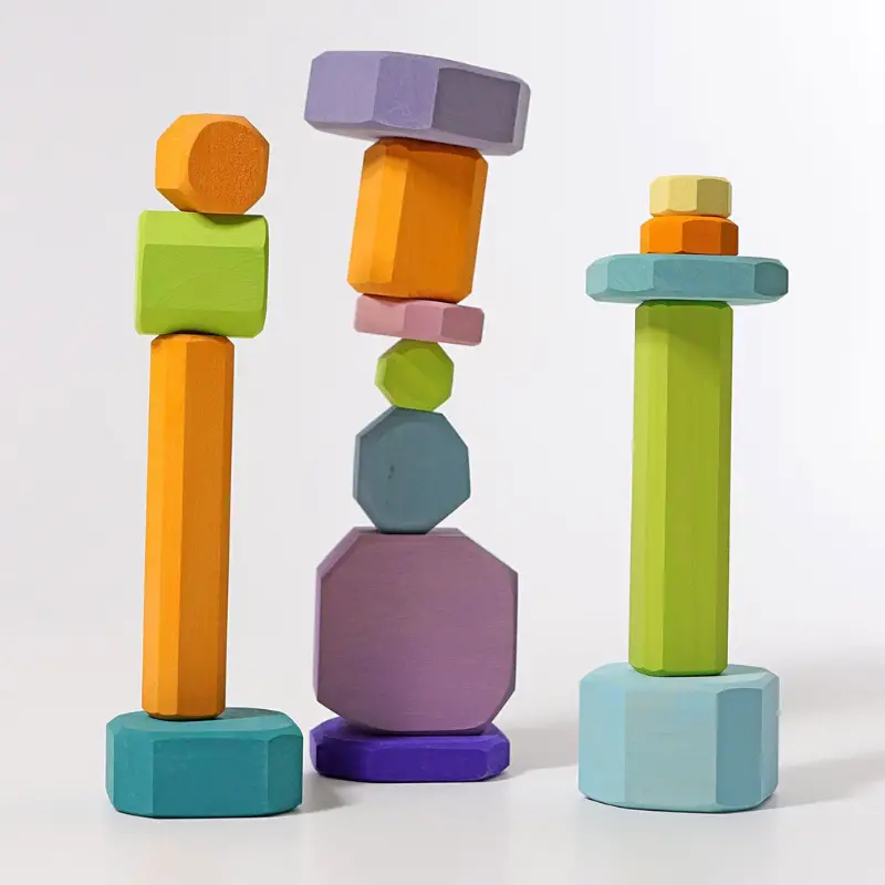 Grimm's Wooden Blocks Colour Tree Slices