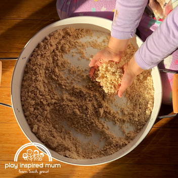 How to Make Taste-Safe Play Sand with Just 2 Ingredients - Fun-A-Day!