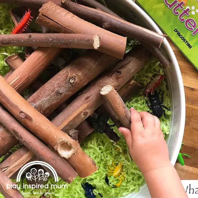 Shredded paper sensory bin