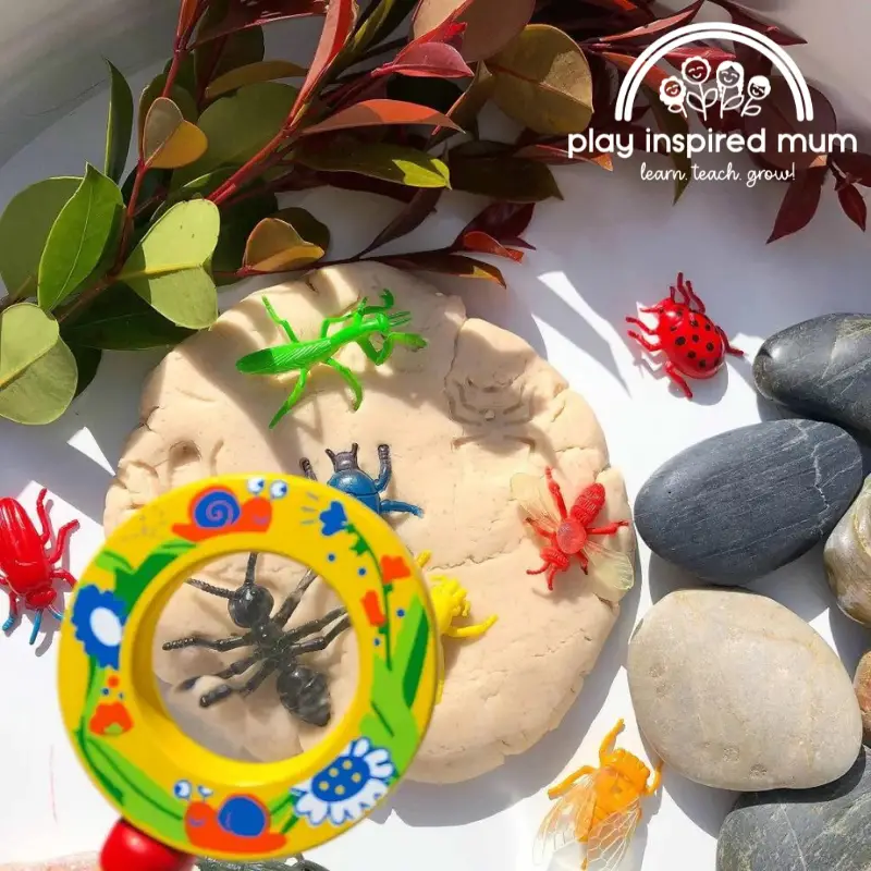 Insect toys in play dough 