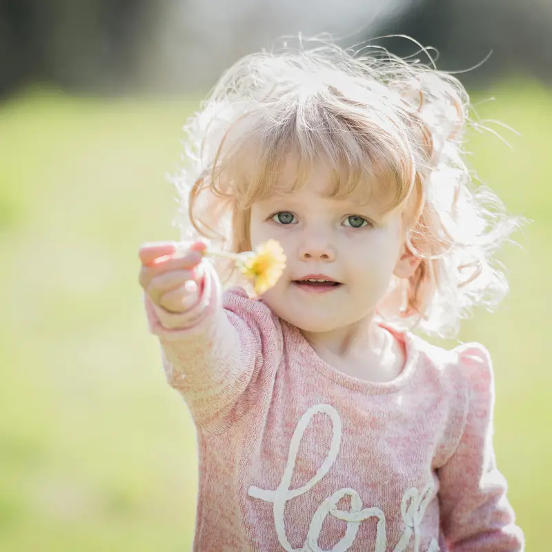 Child at eye level