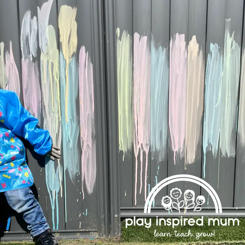 Messy play chalk paint