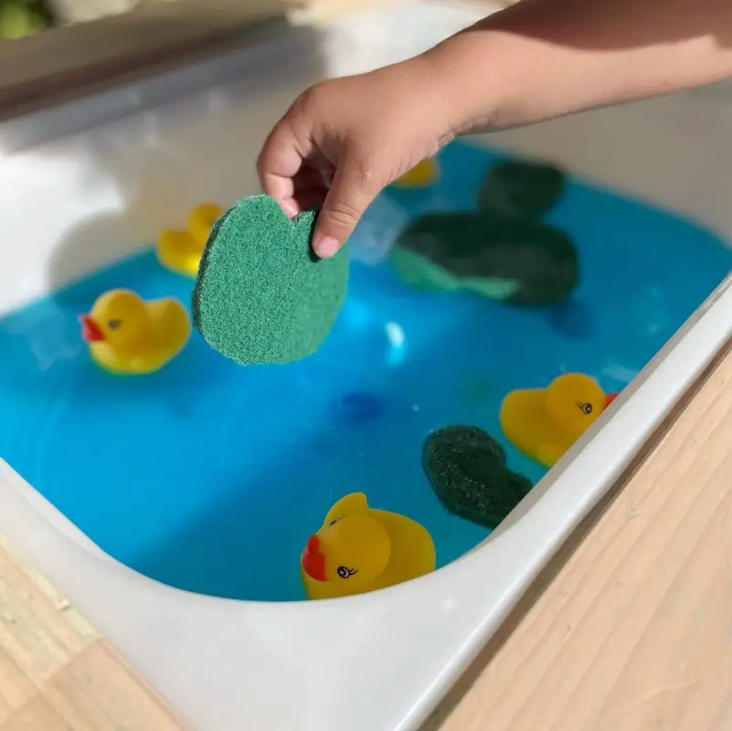 Duck pond water play scourer Lilly pad