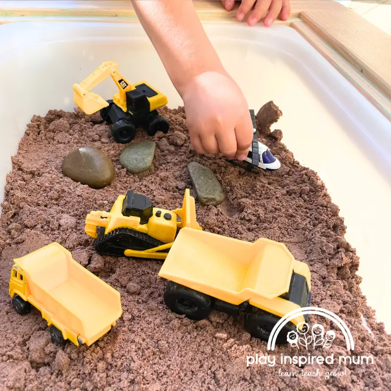 Taste safe dirt sensory play 