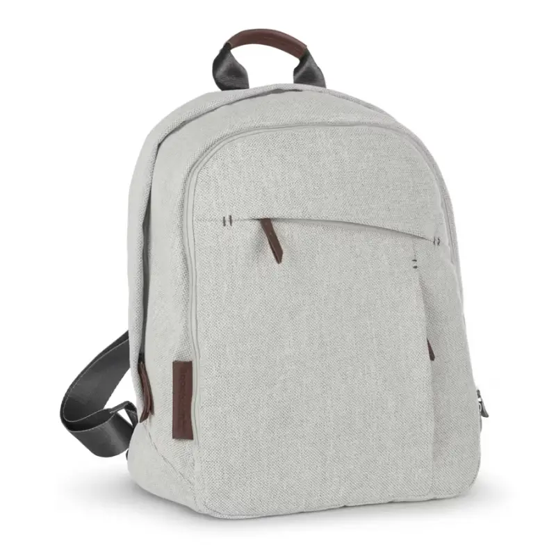Uppababy Changing Backpack - White & Grey Chenille/Carbon/Chestnut Leather (Anthony)