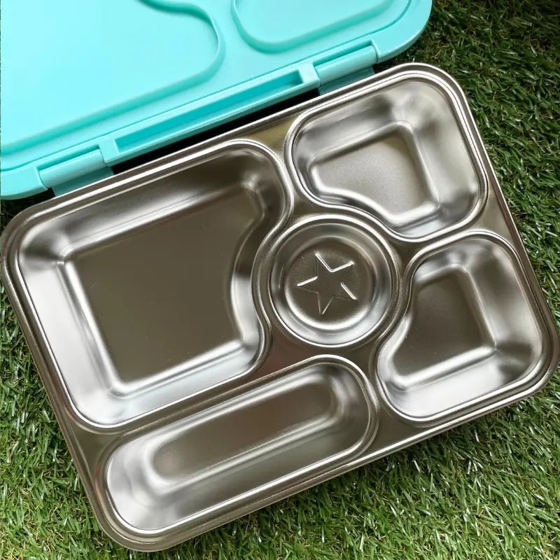 Yumbox folded stainless steel tray
