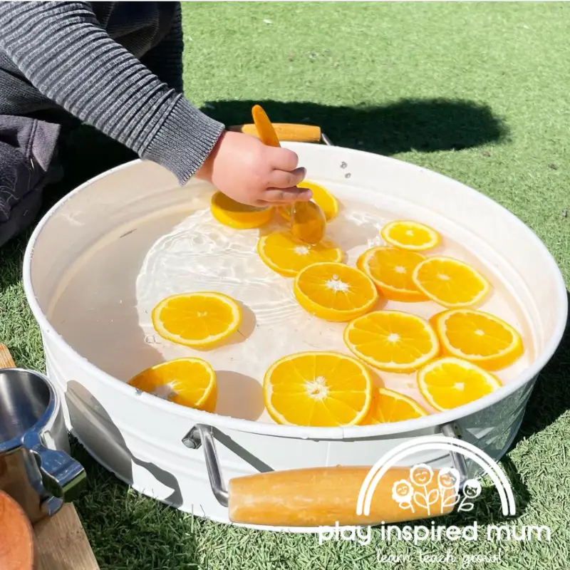 Citrus water play activities