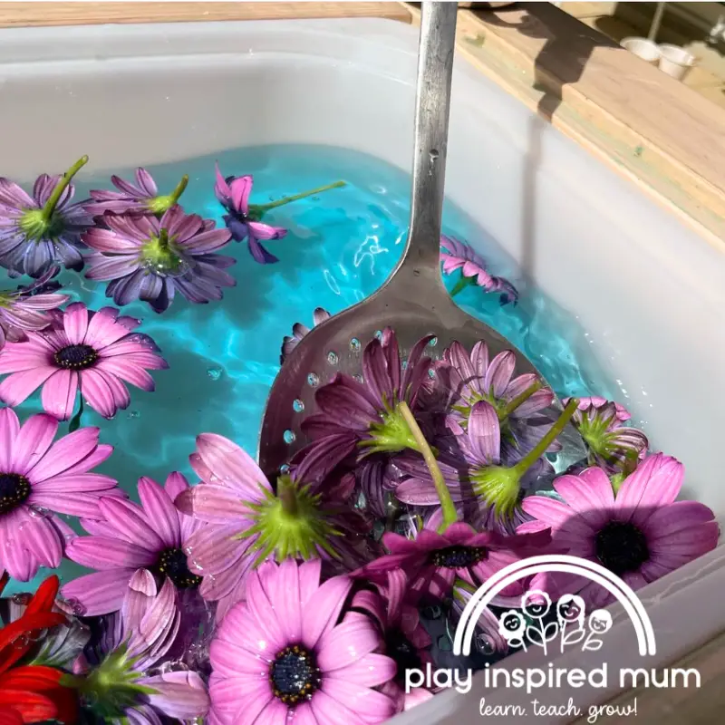 flower soup water play activity