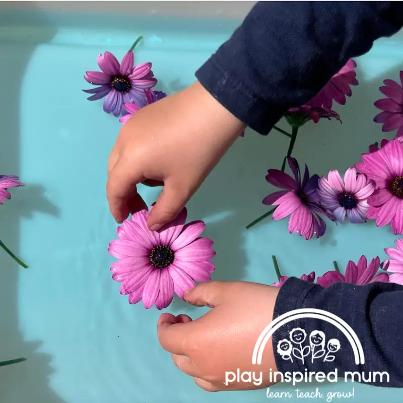 flower soup water play