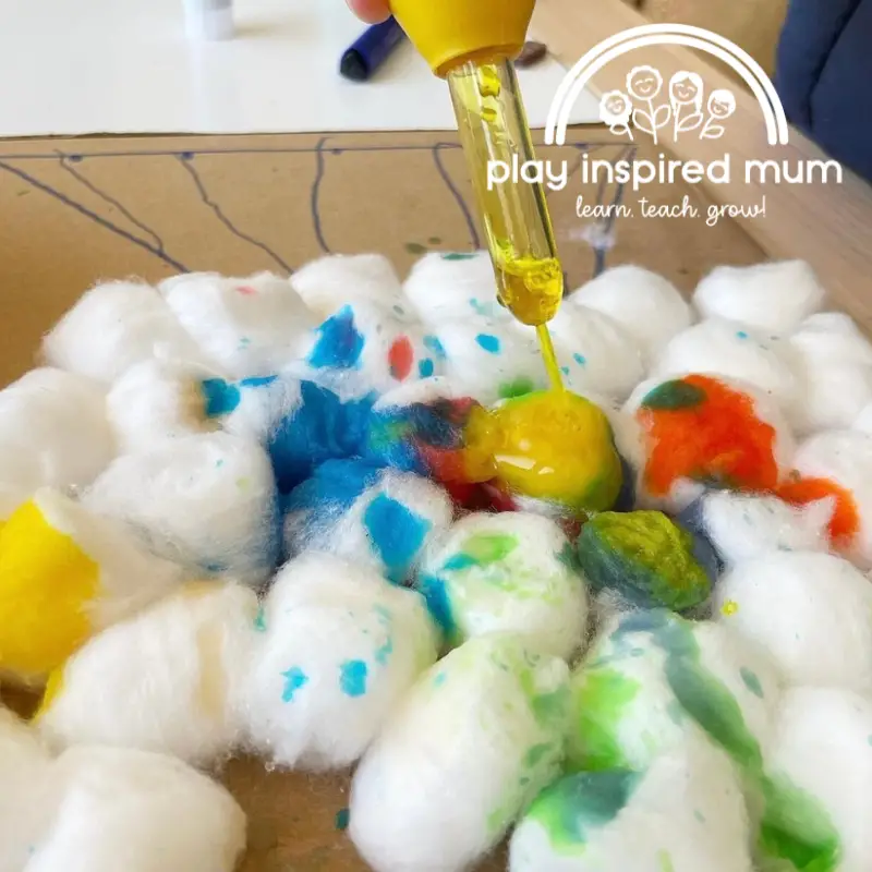 Cotton Ball Fine Motor Skills Activity