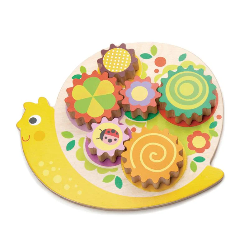 Tender Leaf Snail Whirls Wooden Puzzle