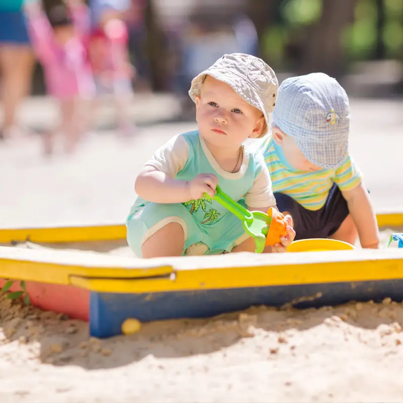 sun safe sandpit play