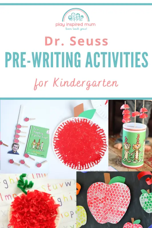 10 apples on top dr Seuss prewriting activities