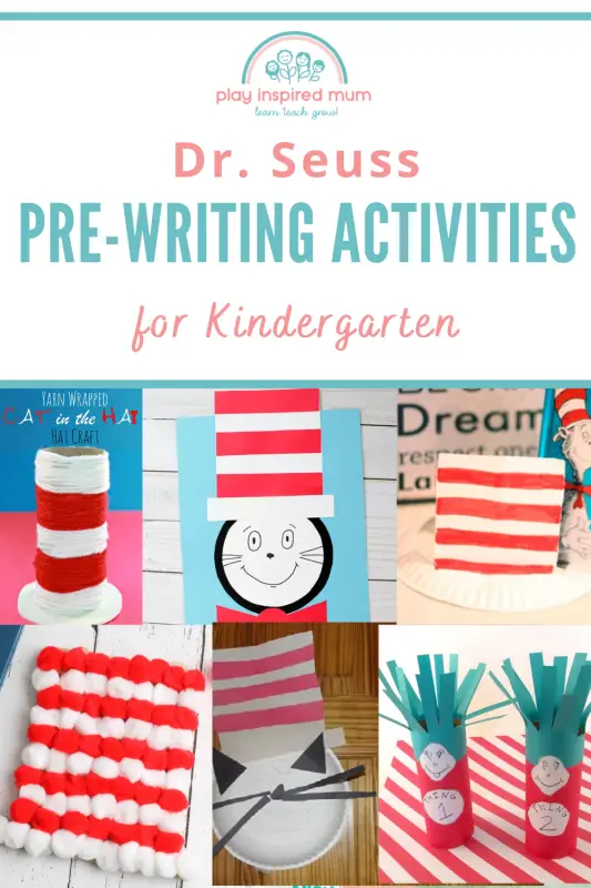 Dr Seuss prewriting activities for Kindergarten